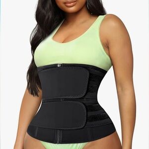 Black Waist Trainer Compression Belt for Women